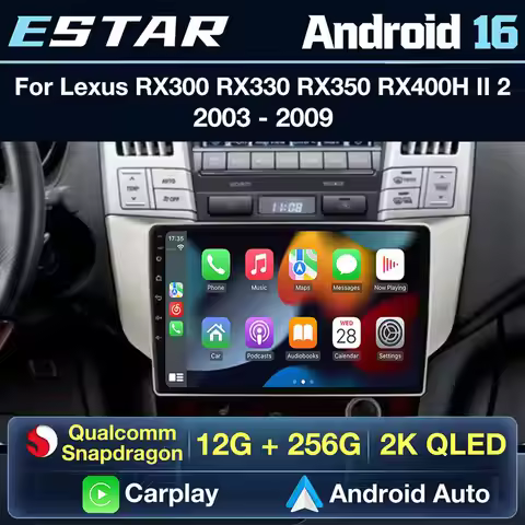 Wireless Carplay Android 16 For Lexus RX300 RX330 RX350 RX400H II 2 2003 - 2009 Toyota Harrier XU30 
