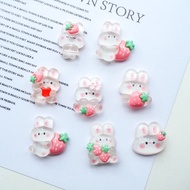 QSY4K Kawaii Resin Translucent DIY Phone Case Phone Accessories Cabochons Transparent Rabbit Scrapbooking Jewelry Mobile Phone Shell Patch Decorative Stickers Refrigerator Sticker Diy Doll Patch