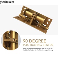 YLEEHAUCER Spring Loaded Hinge, Automatic Closing yellow Self Closing Door Hinge, Multifunctional 4 