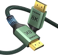 BATBI 8K HDMI 2.1 Cable 10F/3M 48gbps 8k@60Hz、4K@120Hz Ultra High Speed HDMI eARC Cable for HDCP2.2/2.3 HDR10 3D,Compatible with Dolby Vision Apple TV/PS5/PS4/Roku TV/HDTV/Blu-ray/LG/Samsung QLED