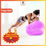 Yoga Gym Ball fitness 65cm 75cm/Gym Ball/Yoga Ball Sports Equipment/Ball For Body Flexion Exercise PVC Material/FREE Pump Gym Ball Manual Feet