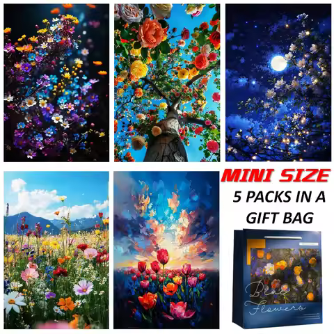 5 Packs Adult Mini Test Tube Puzzle Jigsaw Flowers Educational Game Halloween Thanksgiving Christmas