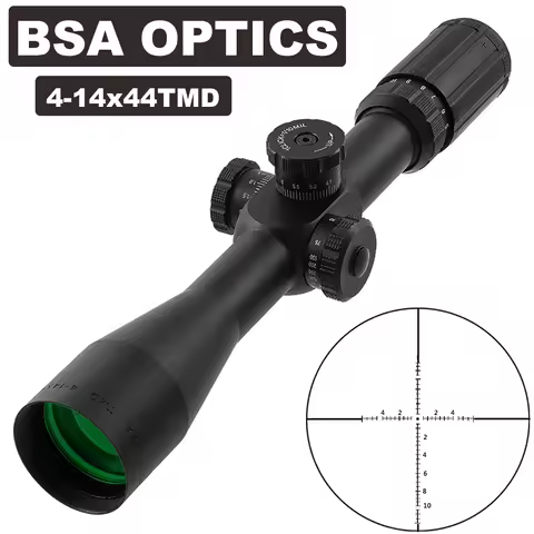 BSA Optics TMD 4-14X44 FFP Hunting Scope First Focal Plane Riflescopes Tactical Glass Etched Reticle