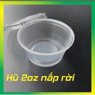 [10 pieces] / 1000 SAUCE JARS 60ML 2oz _ REMOVABLE LID _ USED TO STORAGE TO CARRY DIP SAUCE, SAUCE J
