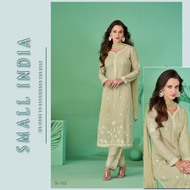 {**ส่งฟรี**} SMALL INDIA 🌸 Pure Rayon Viscose Lakhnavi Kurtis 🌸 Beautiful Kurti Set