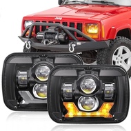 1PC High Low Beam Car Projector Headlight Square DRL 5x7 Led Headlight for Jeep Headlight