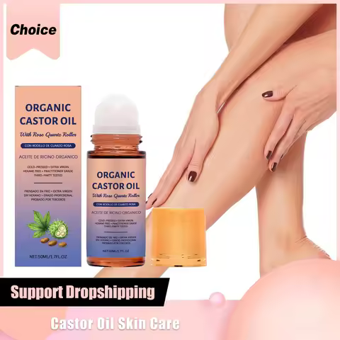 Organic Castor Oil Roll on Skin Care Essential Oil Moisturize Nourishing Brightening Deep Relaxation