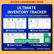 Ultimate Inventory Tracker for Google Sheets – Sales Dashboard, Purchase Log, Vendor Database & Book