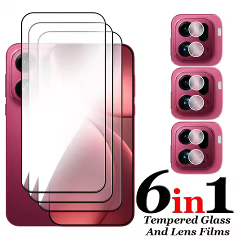 6in1 For OPPO Find X9 Pro Glass For OPPO Find X9 Tempered Glass 2.5D Full Cover Glue HD Screen Prote