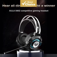 Aula S602 Earphones Head Mounted Wired Headphones Gaming Headhones High Dual USB Interface Headsets 