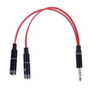 Universal 3.5mm Jack 1 Male to 2 Female Couple Audio Splitter Cable