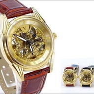 【Emilio Valentino范倫鐵諾】鏤空機械錶-中性錶/真皮帶錶/自動錶 [Emilio Valentino ] hollow mechanical watch - neutral table / leather strap watch / automatic table