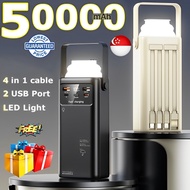 SG 100% 50000mAh Ultra Capacity power bank With LED Light original Portable powerbank fast charging 