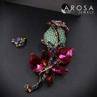 AROSA JEWELS Flora Series 2-in-1 set brooch pin kerongsang A9-10 (8.2cm x 4.0cm)