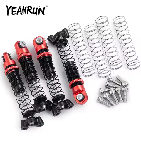 YEAHRUN 4Pcs Metal Alloy Shock Absorber Damper for Kyosho Jimny 1/18 MINI-Z 4x4 32521 Runner Hilux 1