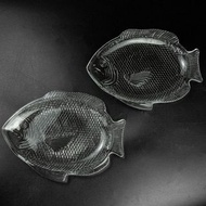 鯛魚形狀 玻璃盤 魚盤 烤箱用 耐熱