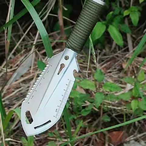 Camping Portable Engineer Shovel, Field Survival Tools, Outdoor Stainless Steel Multi-functional Sma