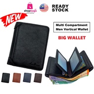 Dompet Untuk Lelaki PU Leather Men Big Vertical Wallet D2425-2 Uncle Wallet