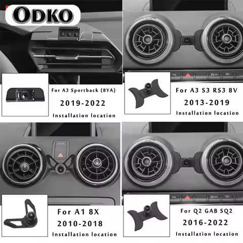 Car Phone Mount Holder For Audi A3 S3 RS3 8V 8P Q2 GAB SQ2 A1 8X Sportback Car Interior Accessories