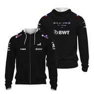 2023 New F1 Jacket Hoodie Official Hot Sale Racing Sports Zipper Men's Formula One Alpine F1 Team