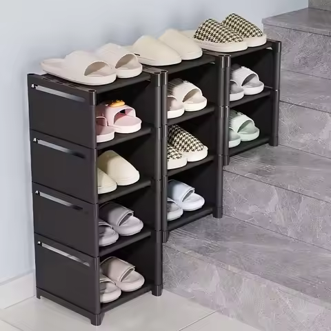 Shoerack Wallet Armoire Home Entrance Cabinet Organizer Living Room Cabinet Coat Rack Puff Storage W