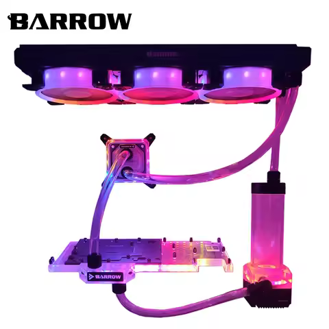 BARROW DIY Compputer Water Cooling Kit 360mm Radiator G1/4 CPU/GPU Block Pump Reservoir 120mm Fan PC