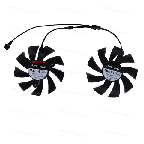 2Pcs/Set,FL8015 12VB,T129215SU,Video Card Fan,VGA Cooler,For 51RISC RX 580 8G GAMING,For 51RISC RX58