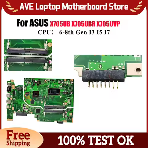 X705U X705UB Mainboard For ASUS VivoBook X705UBP X705UVP X705UBR X705UNR X705UV F705U X705UF Laptop 