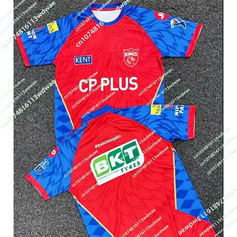 2026 New IPL Punjab Kings Cricket Team Jersey Indian Men's Casual Sports 3D Print Adult For Family B