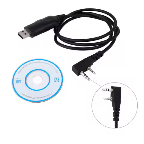 BAOFENG UV-5R USB Programming Write Frequency Cord Cable with CD Driver for UV-985 UV-3R BF-888S KEN