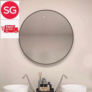 SINGAPORE FAST DELIVERY Mirror Bathroom Toilet Mirror wall mirror Mounted Makeup Mirror Paste Hole Free Round Mirror