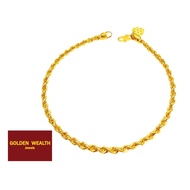 🎊 916 Gold Rope Bracelet /Gelang Tangan Pintal Emas 916女装金饰手链