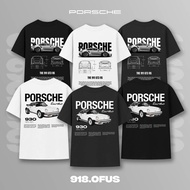 Porsche car unisex loose cotton t-shirt for men and women 918 Ofus