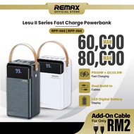 REMAX RPP-565 / RPP-566 Lesu II Series PD20W+QC22.5W Built-in Cables Fast Charge Fast Charging Power