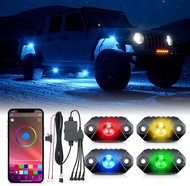 ชุดไฟ RGB กันน้ำ ระดับ IP68 มาพร้อมชุดสายไฟควบคุม ผ่านมือถือ เหมาะกับรถ 4x4 เรือ เจ็ทสกี UTV/ATV