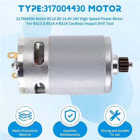 A74U 317004430 Motor DC10.8V 14.4V 18V High Speed Power Motor For METABO BS10.8 BS14.4 BS18 Cordless