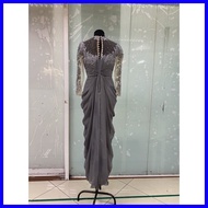▥ ❍ ✢ Gray Long gown Ninang dress Mother dress Sponsor dress