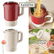 FAVORITEGOODS Electric Kettle, 304 Stainless Steel Portable Mini Kettle, Upgraded  Detachable 800ml 