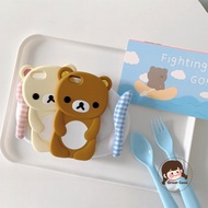 Cartoon 3D Rilakkuma Silicon Phone Case For Vivo Y16 Y12S Y12A Y11S V29 V27 Pro T2X T1X iQOO Z7 Z7i 