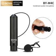 BOYA BY-M4C 2M Cardioid condenser Lavalier Microphone  48V Phantom power 3 PIN XLR Connector Professional Clip-On Mic for Camcorders Panasonic Zoom H4n H5 H6 TASCAM Audio Recorders