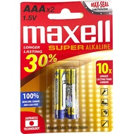 Pin Super Alkaline AAA vỉ 2 viên Maxell LR03AAAPRO