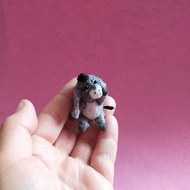 Miniature plush figurine donkey-