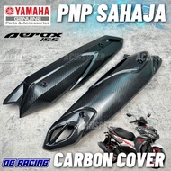 YAMAHA NVX155 V1 V2 Exhaust Cover Carbon/ NVX155 Ekzos Cover Carbon Fiber/ NVX Carbon Exhaust Cover