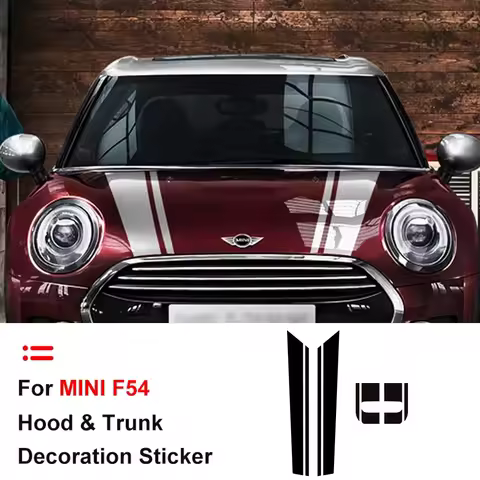 Car Engine Hood Vinyl Trunk Decal Stickers For MINI Cooper S JCW F54 2014-2022 Clubman Auto Exterior