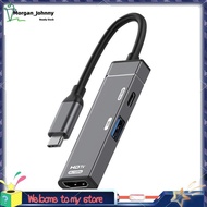 Type-C HUB Docking Station 4K/120Hz -Compatible Converter Type-C to HDTV USB-A PD100W Power Delivery