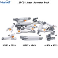 16PCS Linear Actuator Push Rod Dynamic Telescopic Rod Pack MOC Building Blocks Compatible with legoe