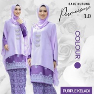 | PURPLE KELADI | KURUNG QUEEN SONGKET PRINTED | KURUNG PERMAISURI | KURUNG + CAPE | SAIZ 36 - 56 | 