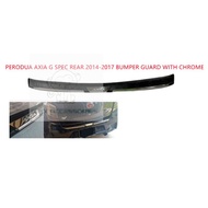 PERODUA AXIA G SPEC REAR 2014-2017 BUMPER GUARD WITH CHROME