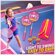 2 Pcs Kids Badminton Racket Set Children Badminton Racket (Ages 2-13)FREE RACKET BAG +3 SHUTTLECOCKS