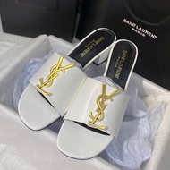 YSL High Heels - Luxury Metal Logo Badge | Ideal for Business & Evening Ceremonies | Women's Fashion